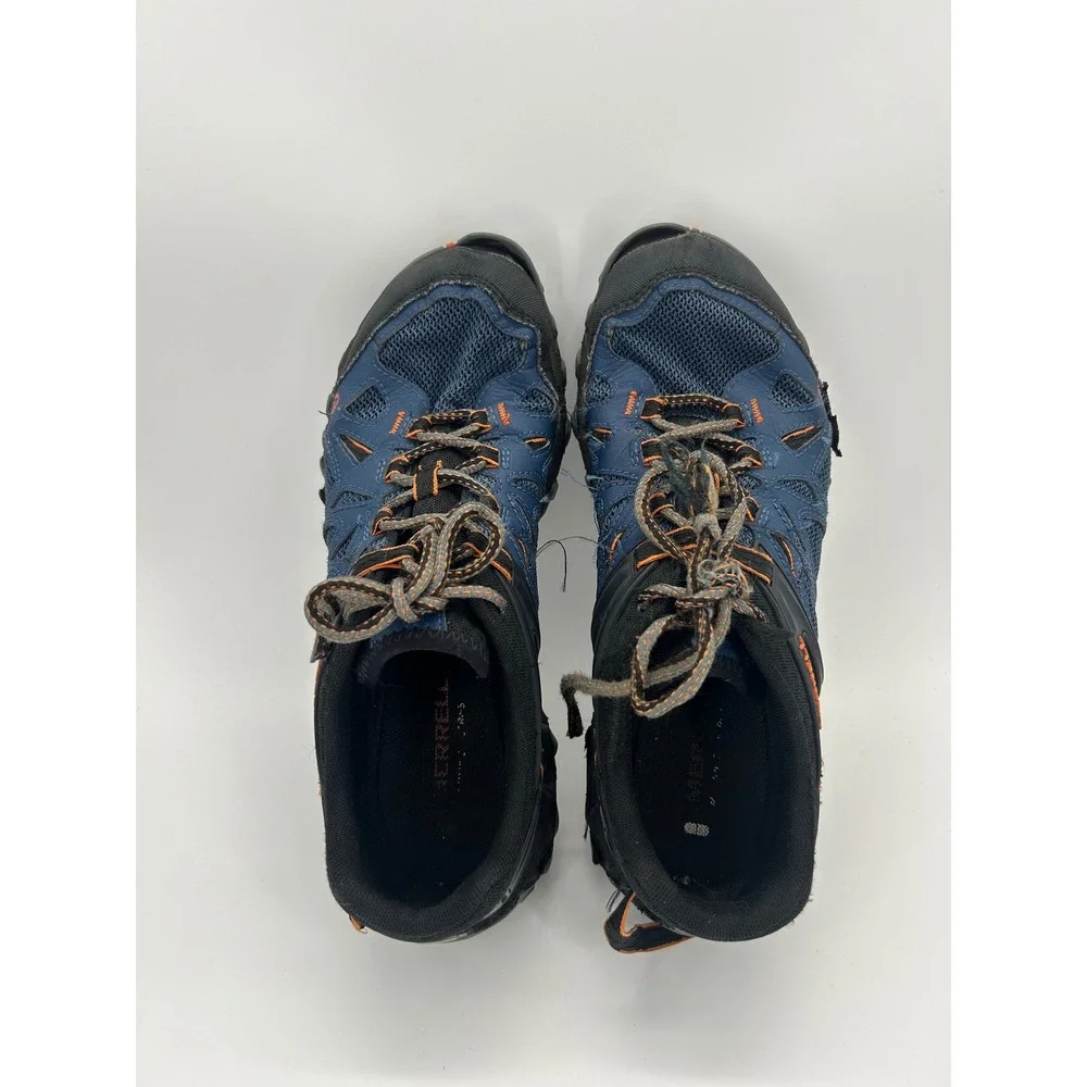 Merrell All Out Blaze Aero Sport Men's 10 Blue Orange Vibram Trail Water Shoes